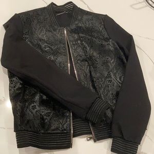 Elie tahari lace bomber